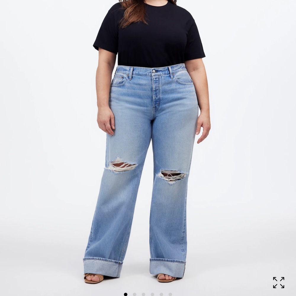 Madewell Blue Flare Wide Leg Jeans